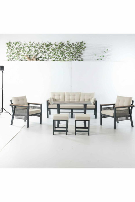 Hanah Home Lilyum 3+1+1+2 - Crema